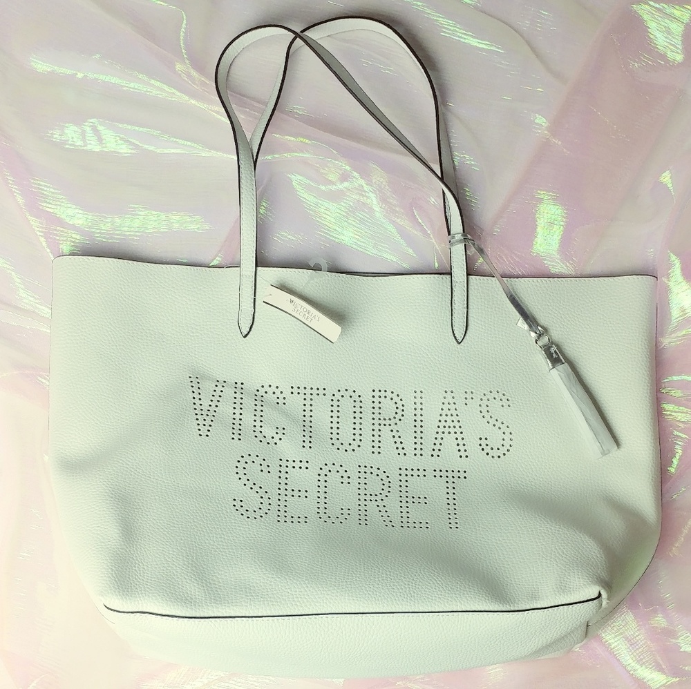 Victoria Secret Large Tote Bag  Color: White - Picture 7 of 7